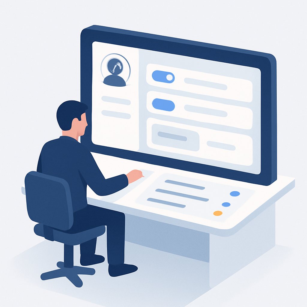 An admin configuring a governed assistant in AI Core Hub